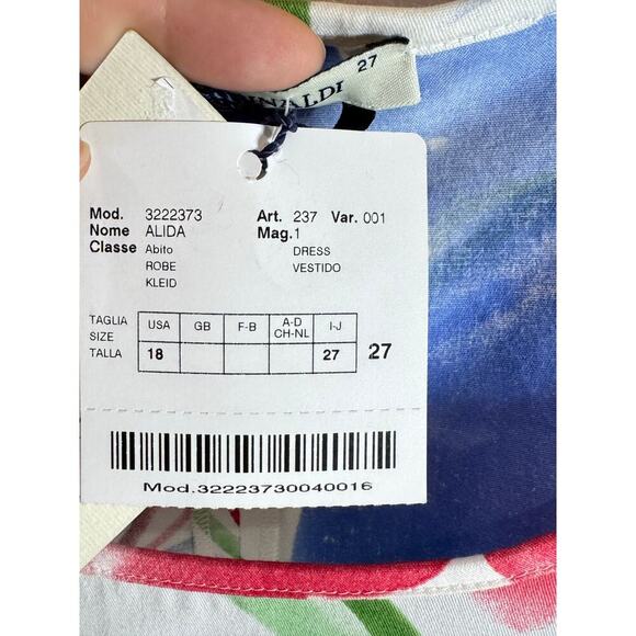 NWT Marina Rinaldi Plus Size Dress Alida 18 Made in Italy Coastal Beach - Picture 2 of 8